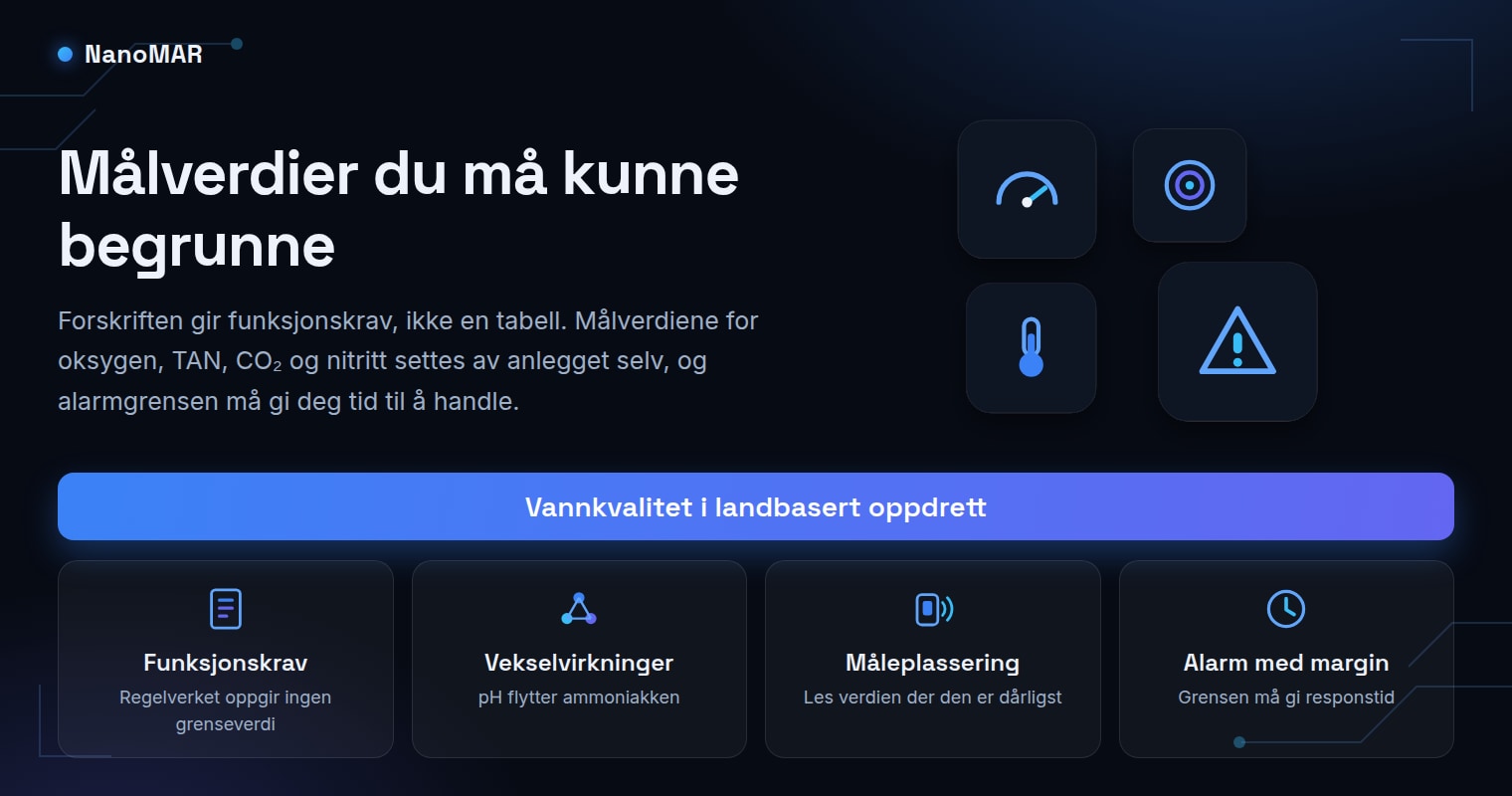 Målverdier for vannkvalitet i landbasert oppdrett: hvem setter tallene?